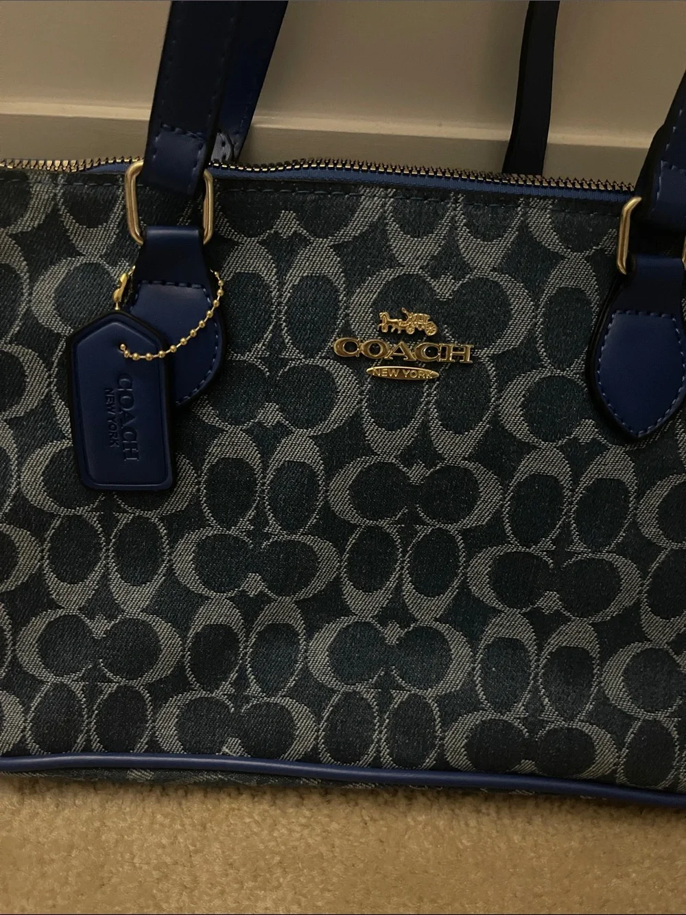 Coach denim crossbody/shoulder bag
